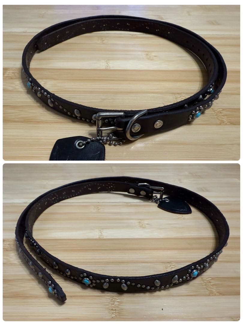 ⭐️新品・未使用‼️⭐️HTC⭐️ナローベルト⭐️フラワーターコイズ⭐️ブラック⭐️36