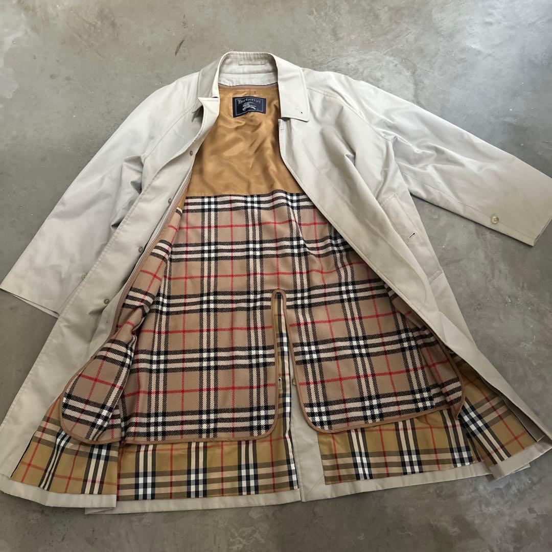 美品　Burberry 90sノバチェックトレンチコートベージュ
