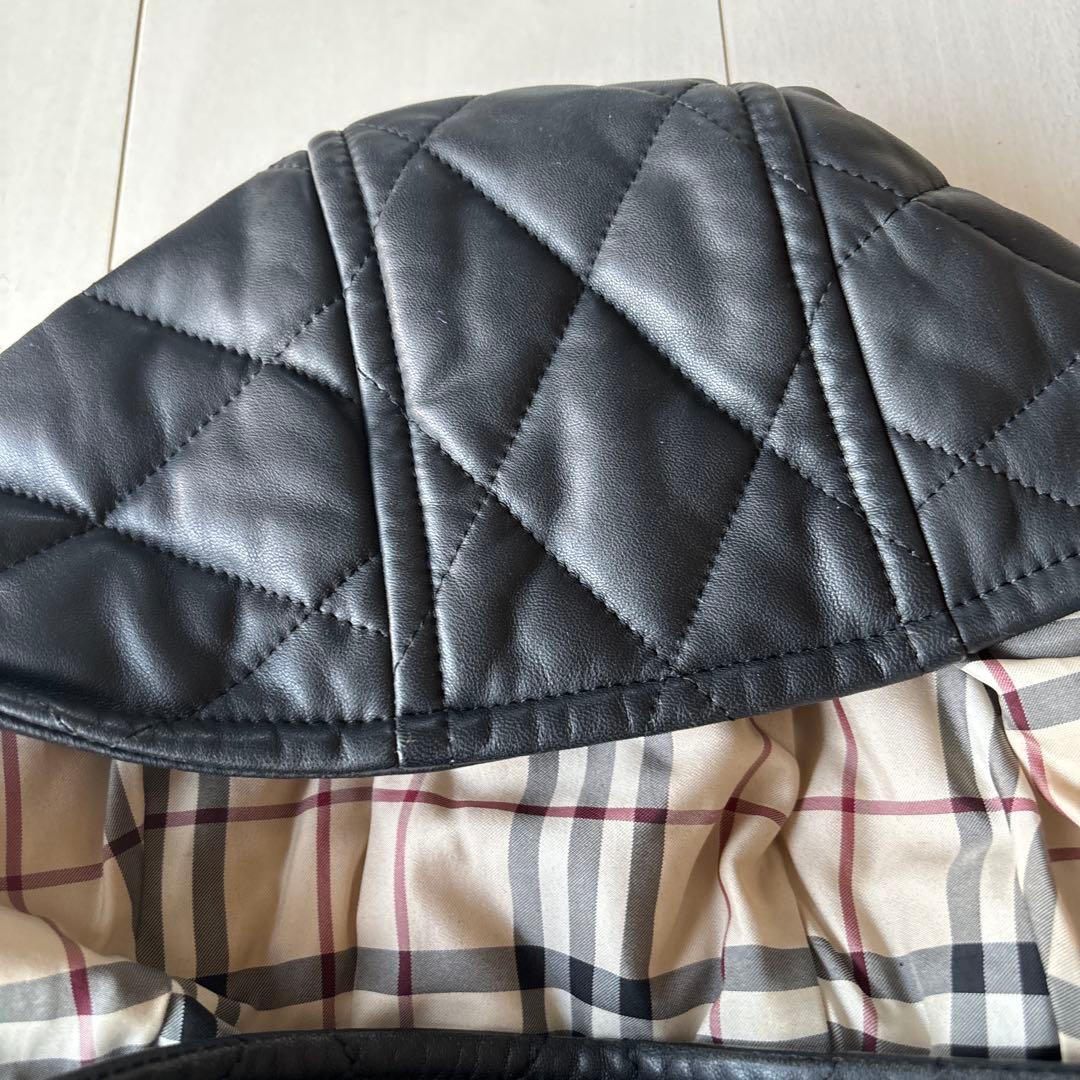 バーバリー　レザーダッフルコート