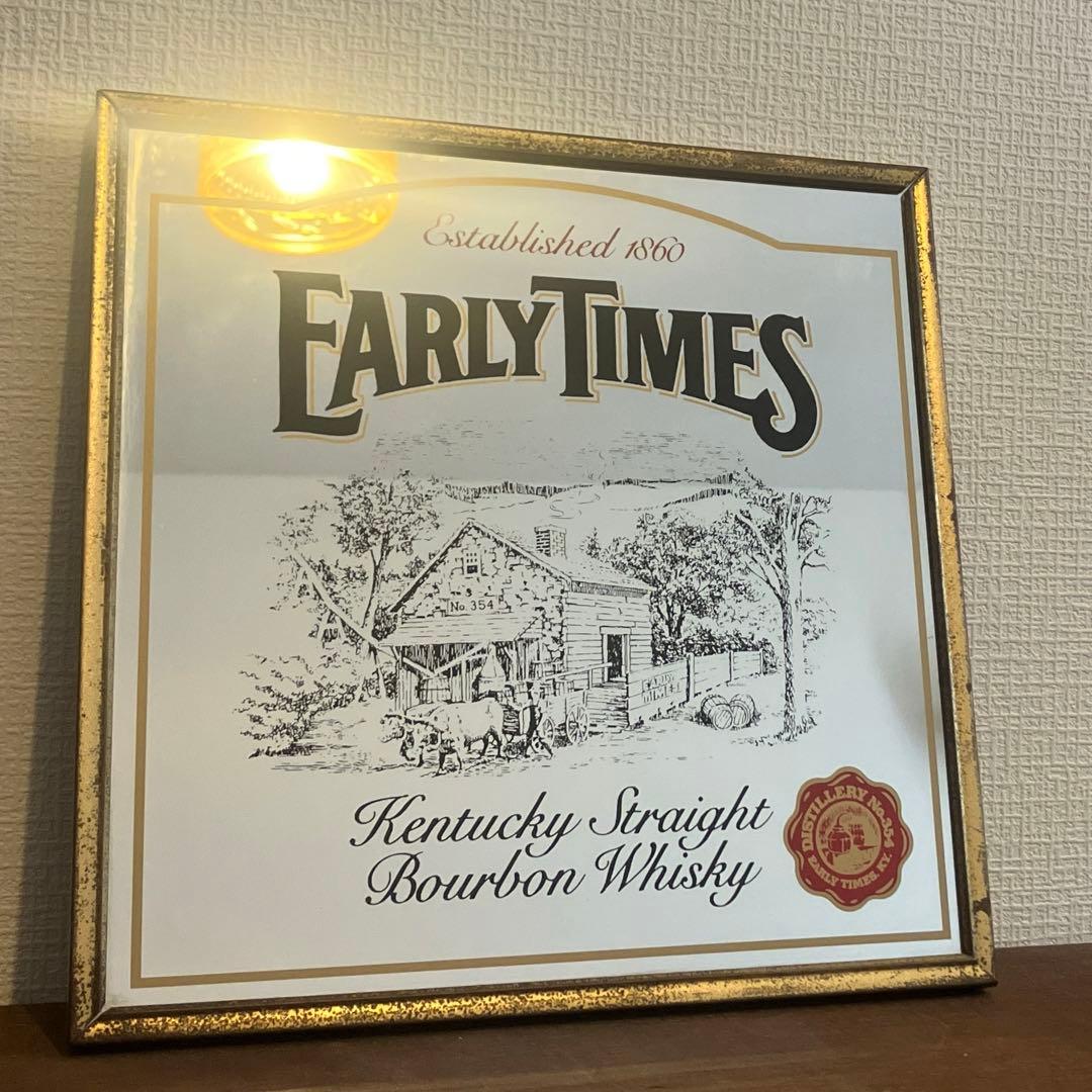 雰囲気◎希少EARLY TIMES パブミラー　vintage