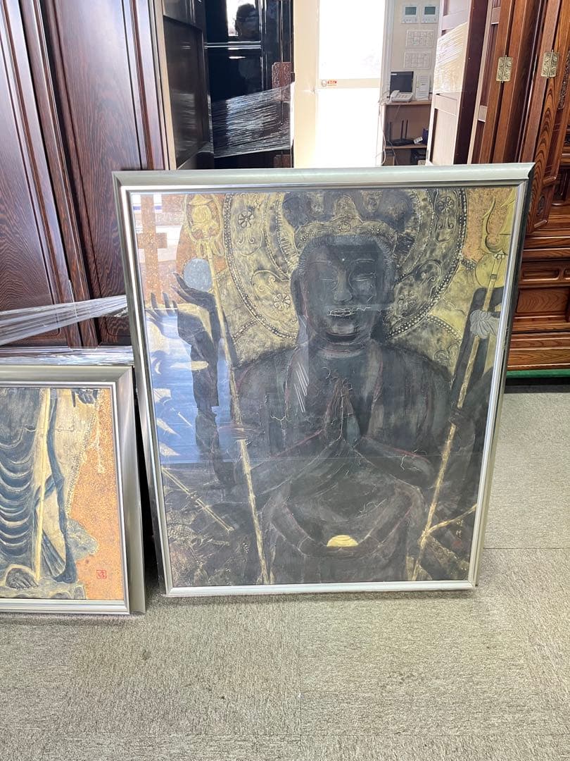 仏教画 仏像 金属製フレーム