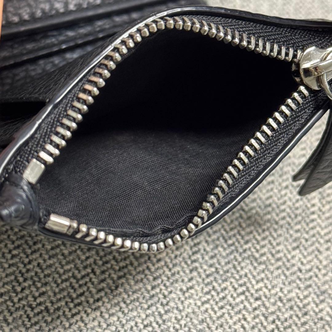 メゾン マルジェラ 4ステッチ コンパクトウォレット ブラック ユニセックス
