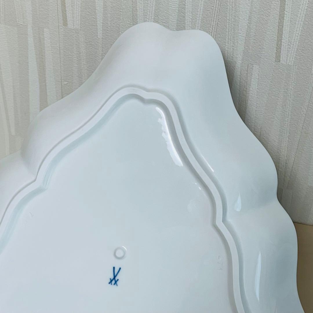 未使用 Meissen マイセン ブルーオニオン トライアングル プレート 三角