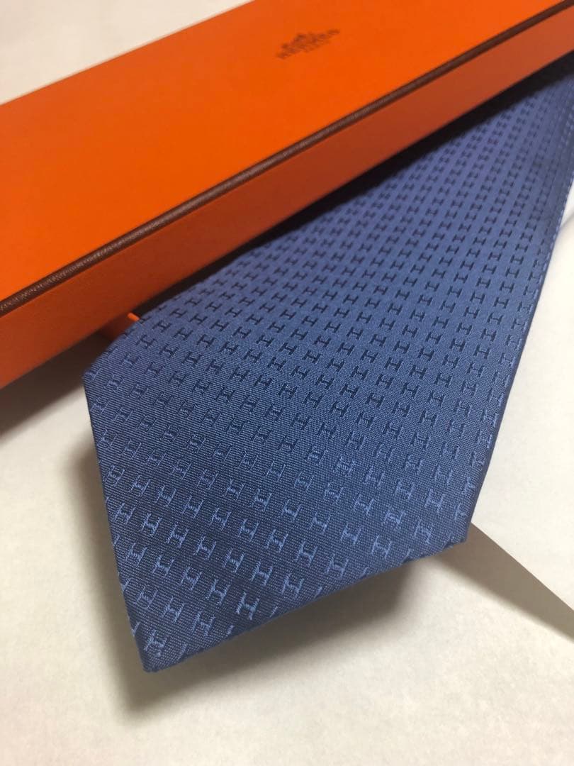 エルメス ネクタイ ［ファソネ］H柄　【極美品】