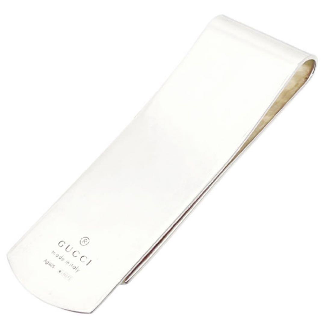 美品 グッチ マネークリップ 財布 札入925 シルバー 16034