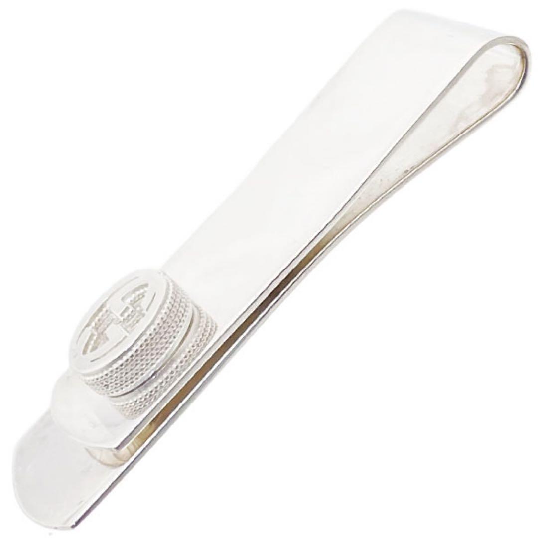 美品 グッチ マネークリップ 財布 札入925 シルバー 16034