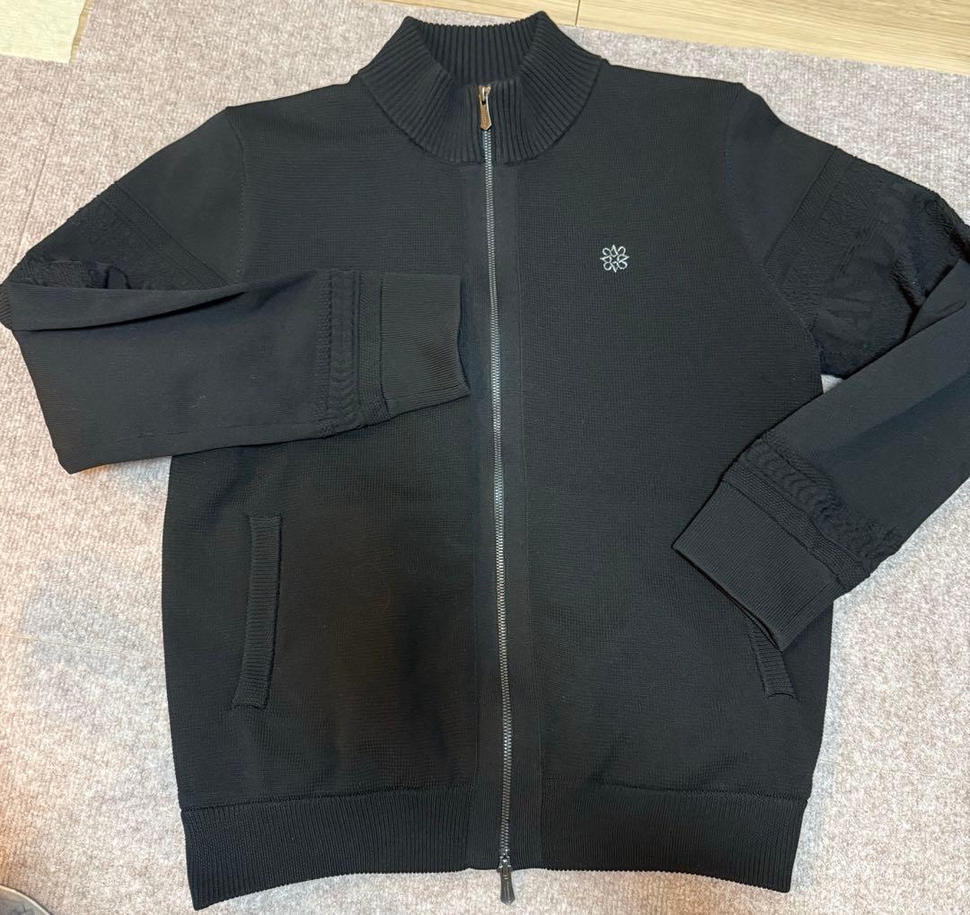 美品　セントアンドリュース　天竺裏地付きニットブルゾン