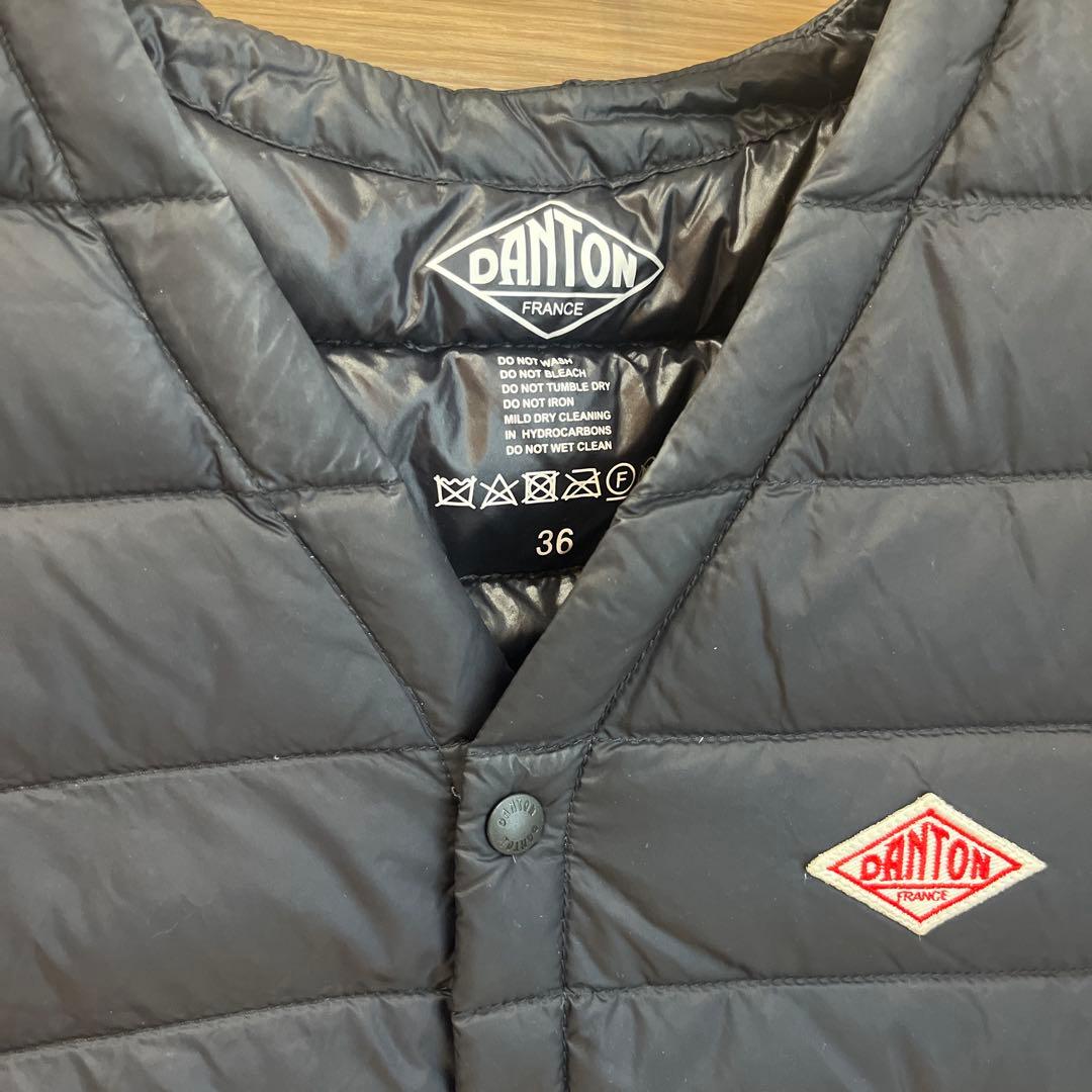 DANTON ダントン　ダウンベスト　36 ブラック