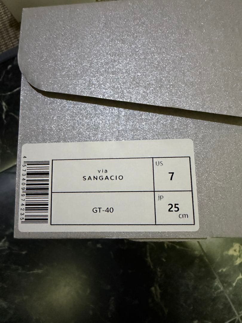 SANGACIO にゅ 青白ストライプ スニーカー 新品
