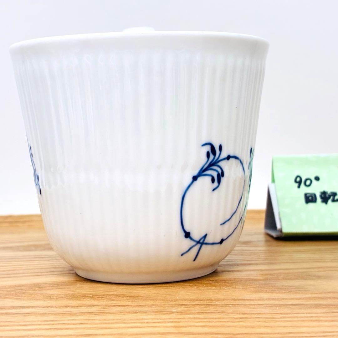 ロイヤルコペンハーゲン ブルーフルーテッド アルファベットマグ M イニシャルN