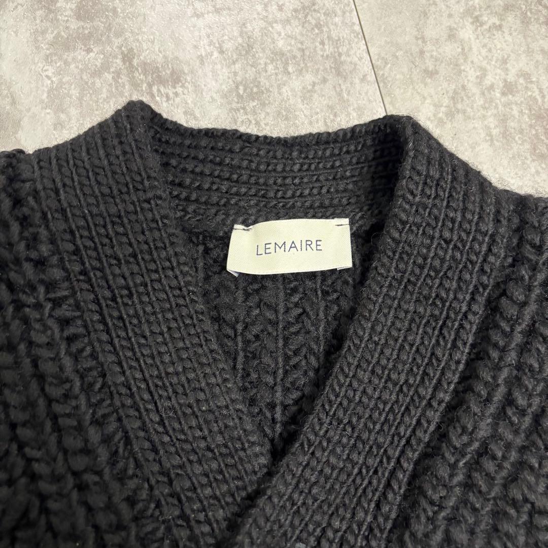 トップス LEMAIRE CHUNKY CARDIGAN - BLACK