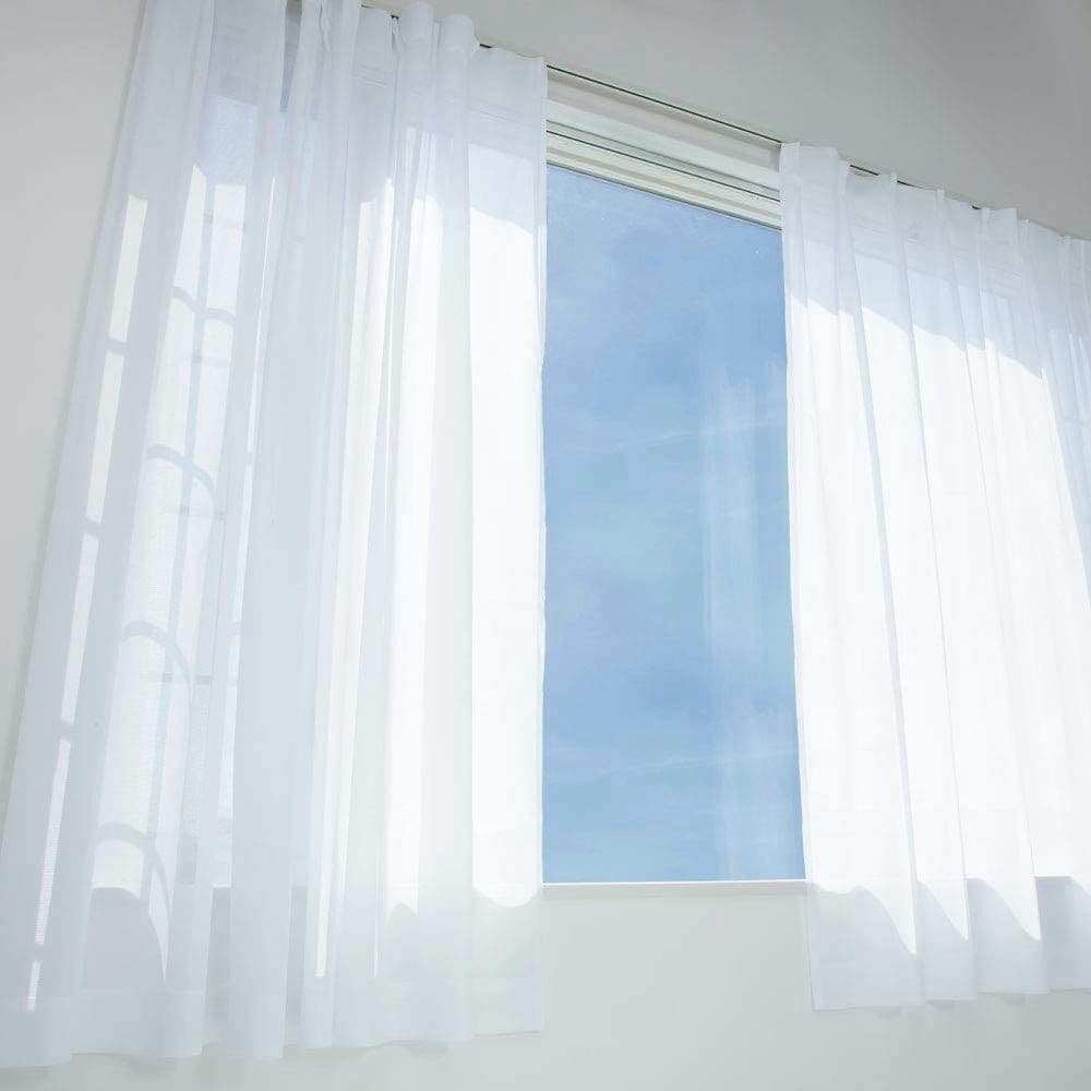 夜も外から見えにくい 遮像 レースカーテン 「リュミエール UVカット レース