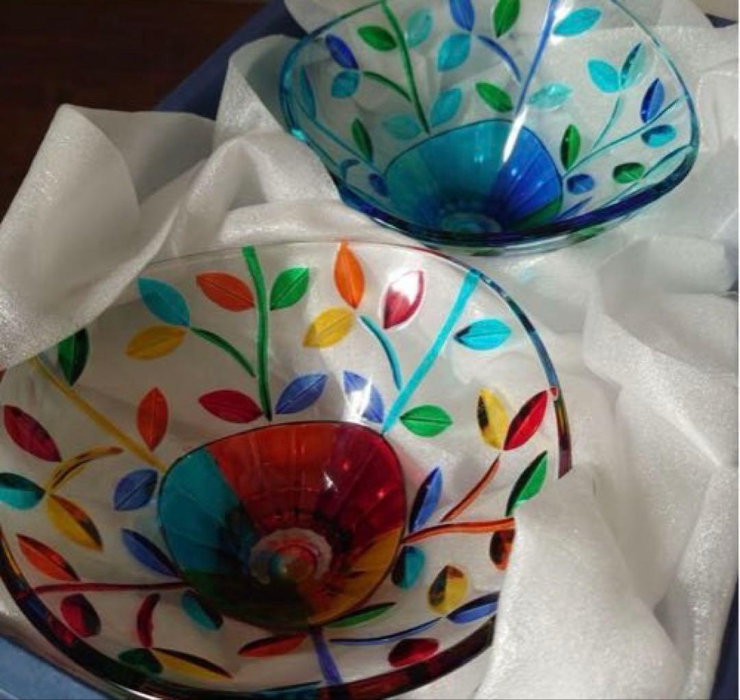 ベネチアンガラス　ムラーノ　コンポート　デザートボウル