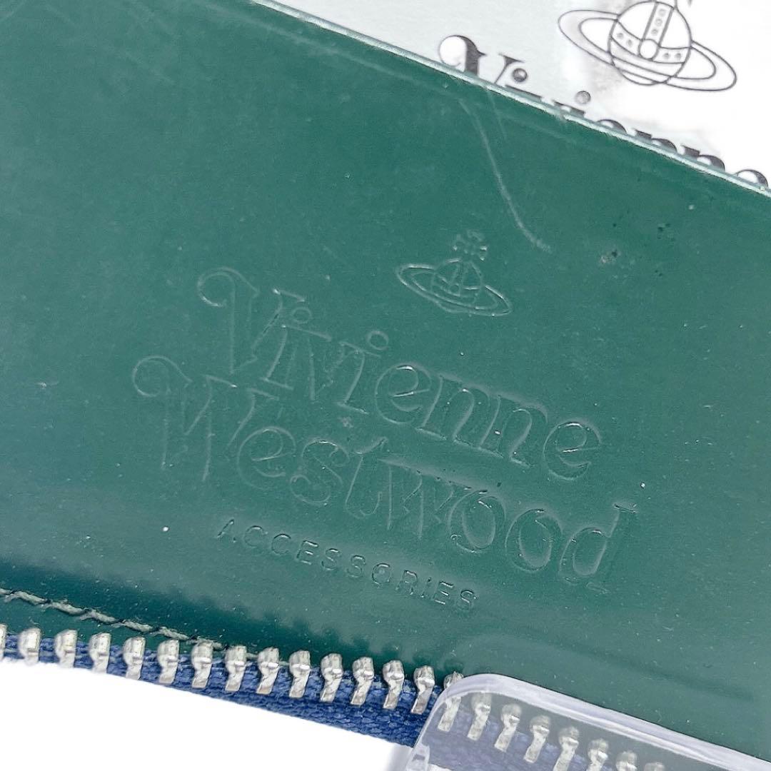 VivienneWestwood美品☆長財布 ブルー系 シンプル オーガナイザー