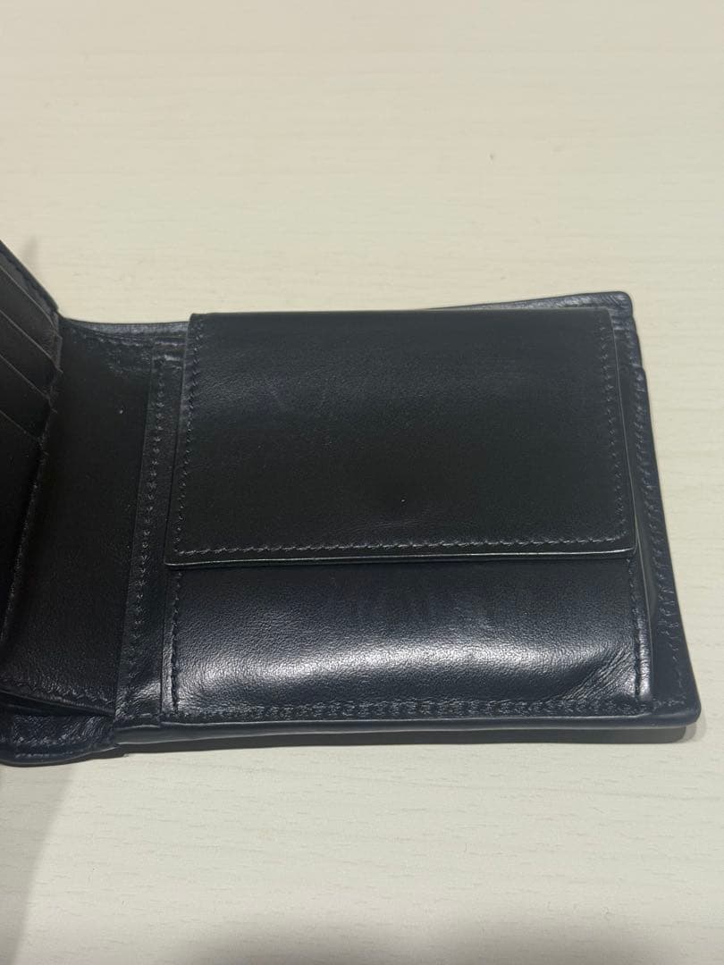CELINE セリーヌ クロコ メンズ ブラック 二つ折り 財布 小銭入れあり