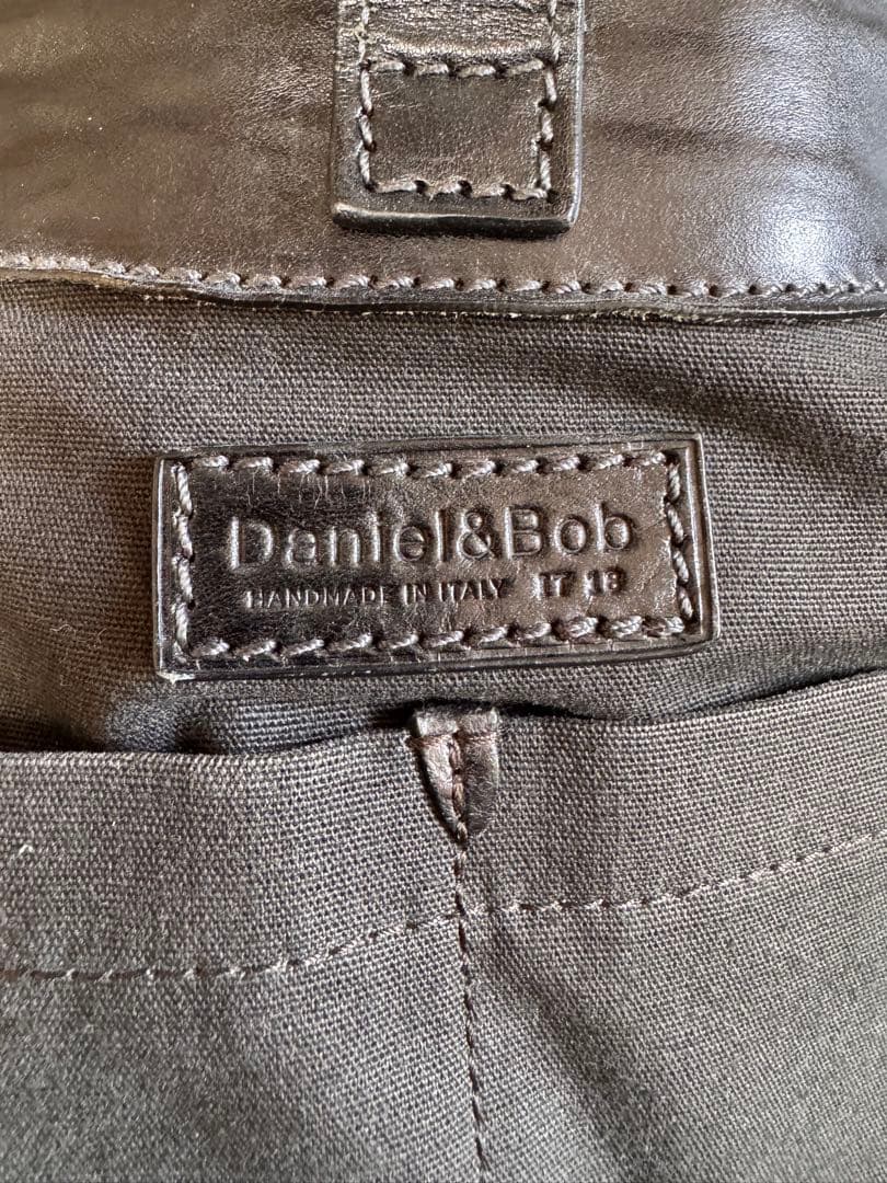Daniel&Bob イタリア製 本革 レザートートバッグ 黒 肩掛け可