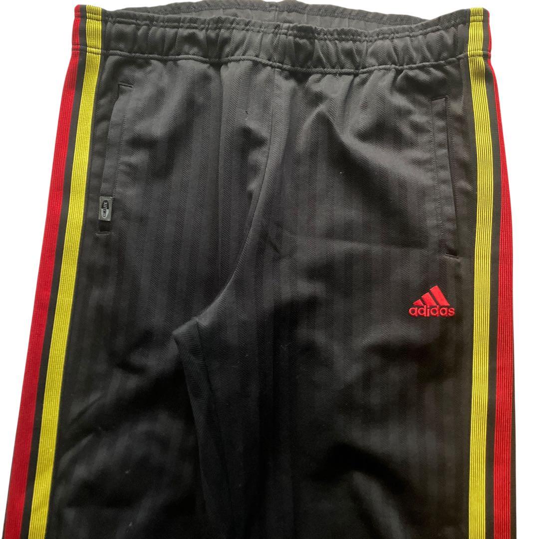美品00s adidas ラスタカラー ワイドトラックパンツ ジャマイカジャージ