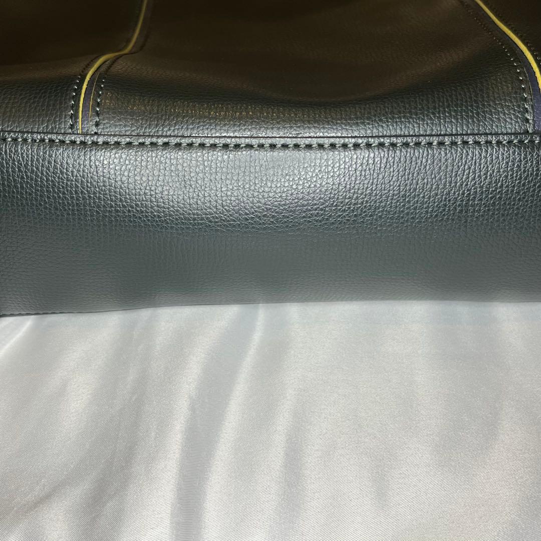 ポールスミス トートバッグ レザー 肩掛け B4 緑紺