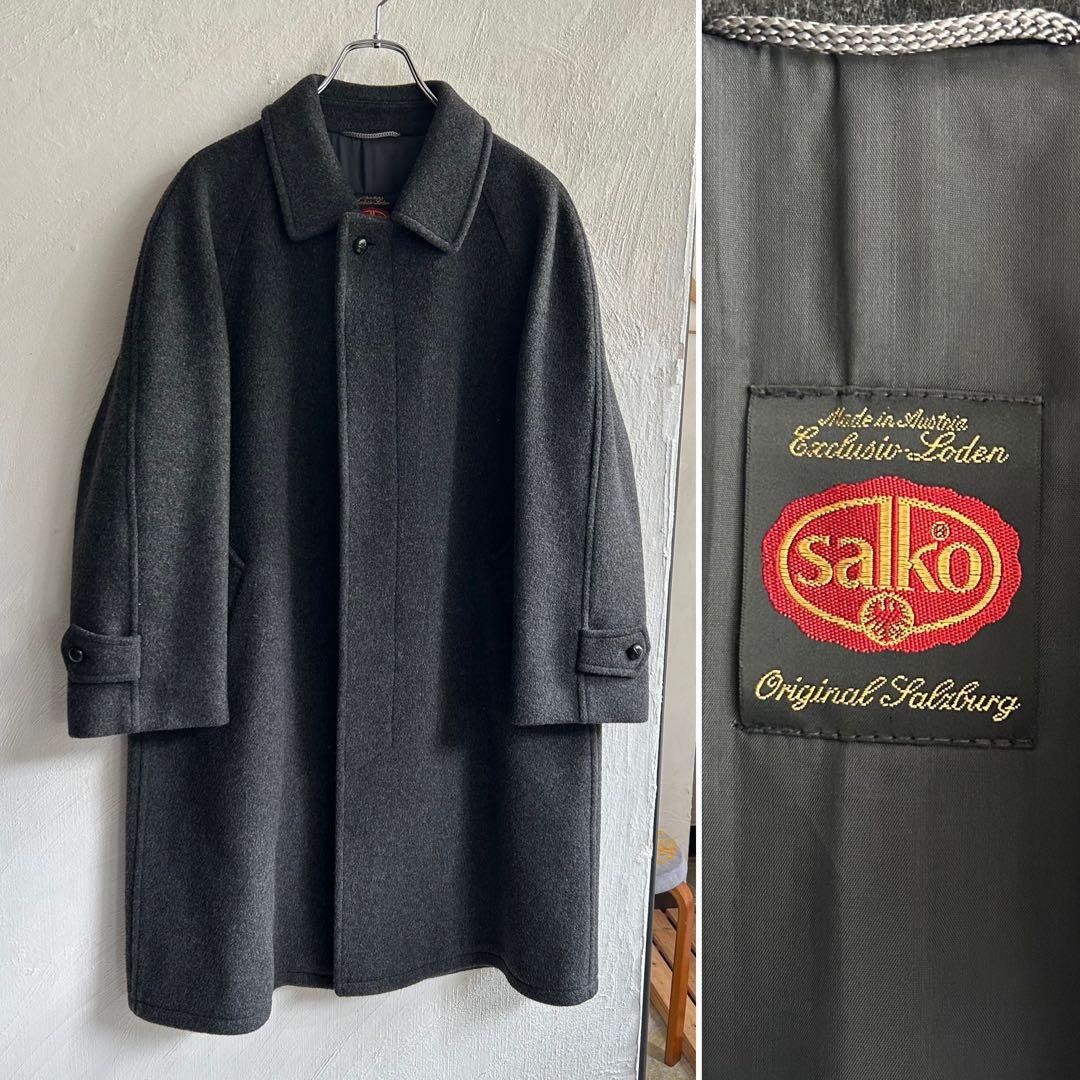 美品 オーストリア製 SALKO 比翼 ローデンコート サルコー グレー