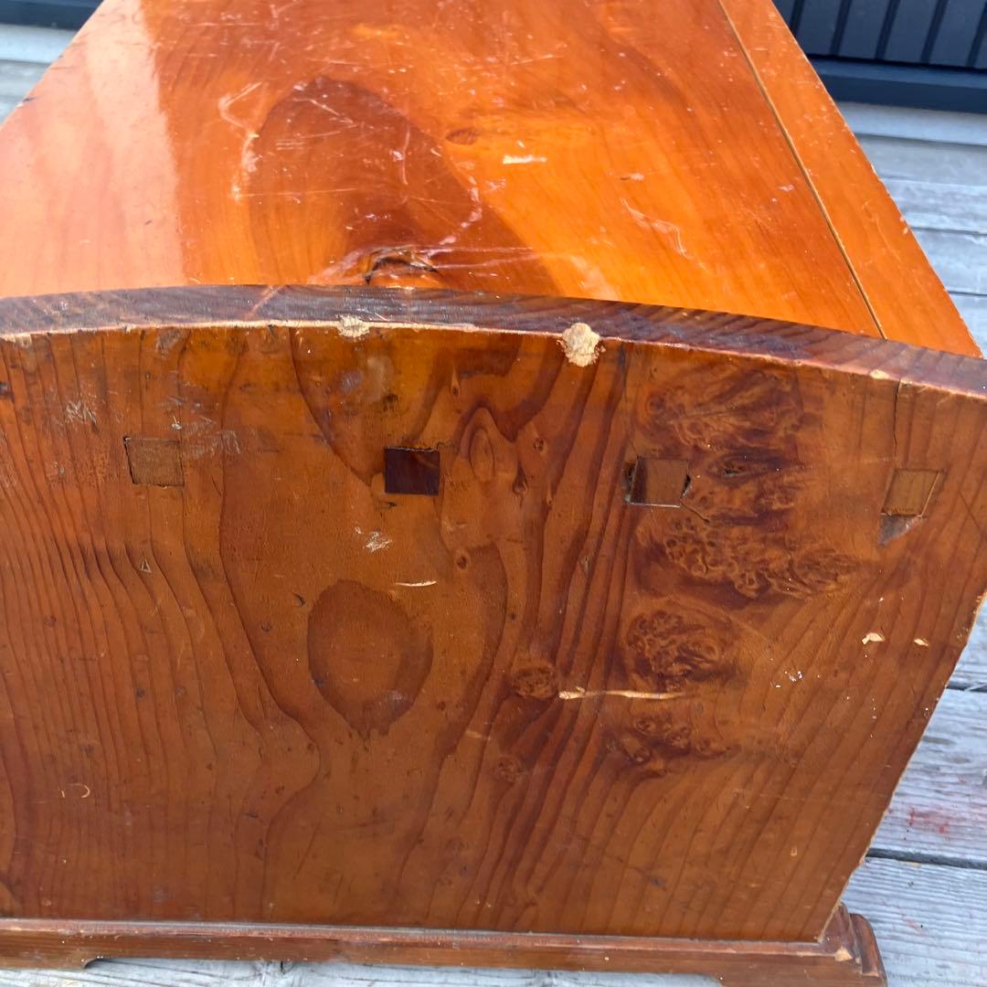 昭和レトロ ヴィンテージ 古家具 木製文机 引き出し付き座卓 書斎机 無垢材