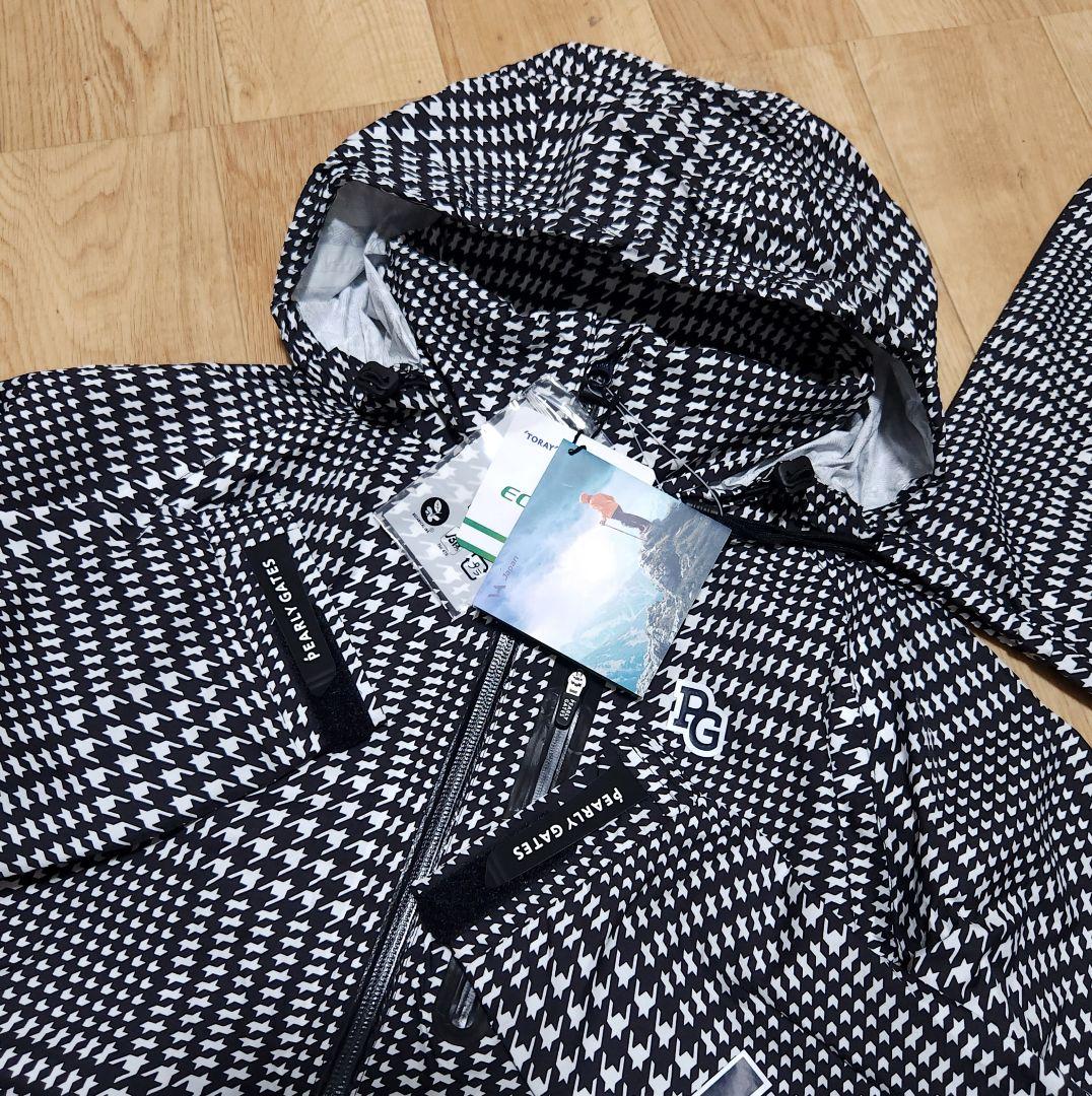 新品　パーリーゲイツ　メンズ　レインウエア　上下セットアップ　千鳥柄　サイズ5