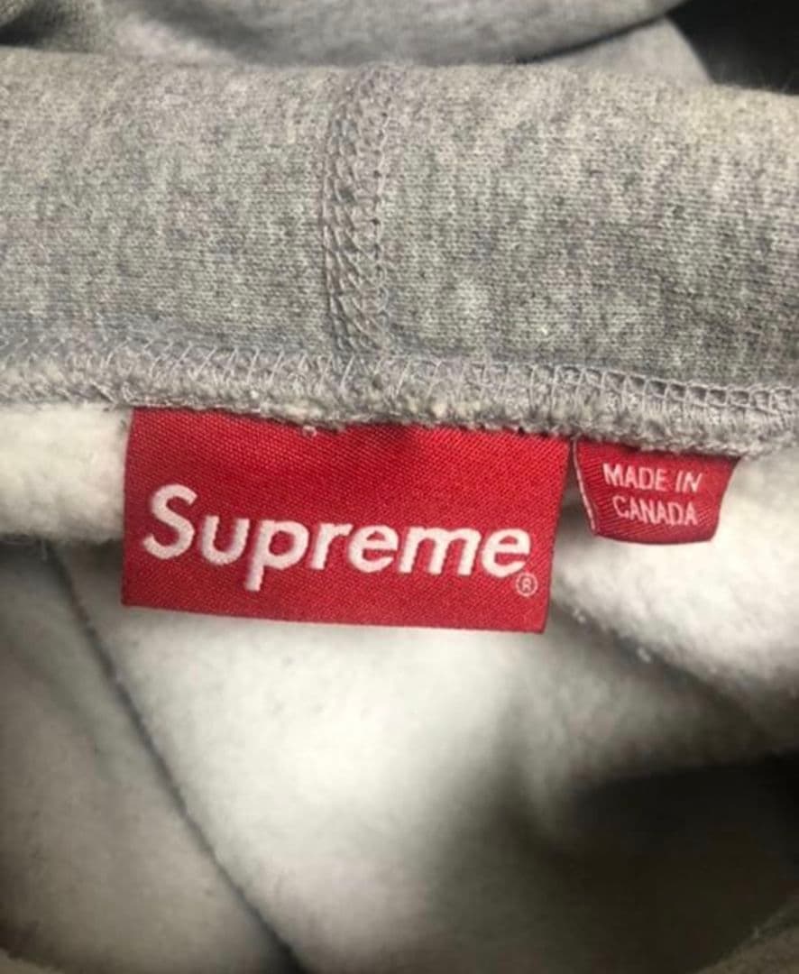 Supreme ボックスロゴ　パーカー　L グレー box logo