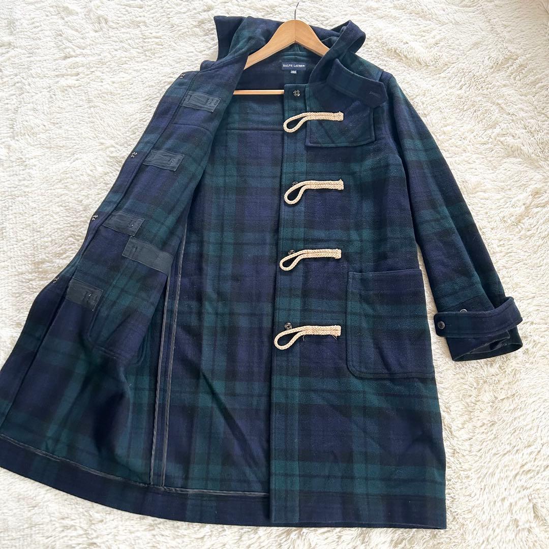 ラルフローレン ダッフルコート ブラックウォッチ ネイビー系 160