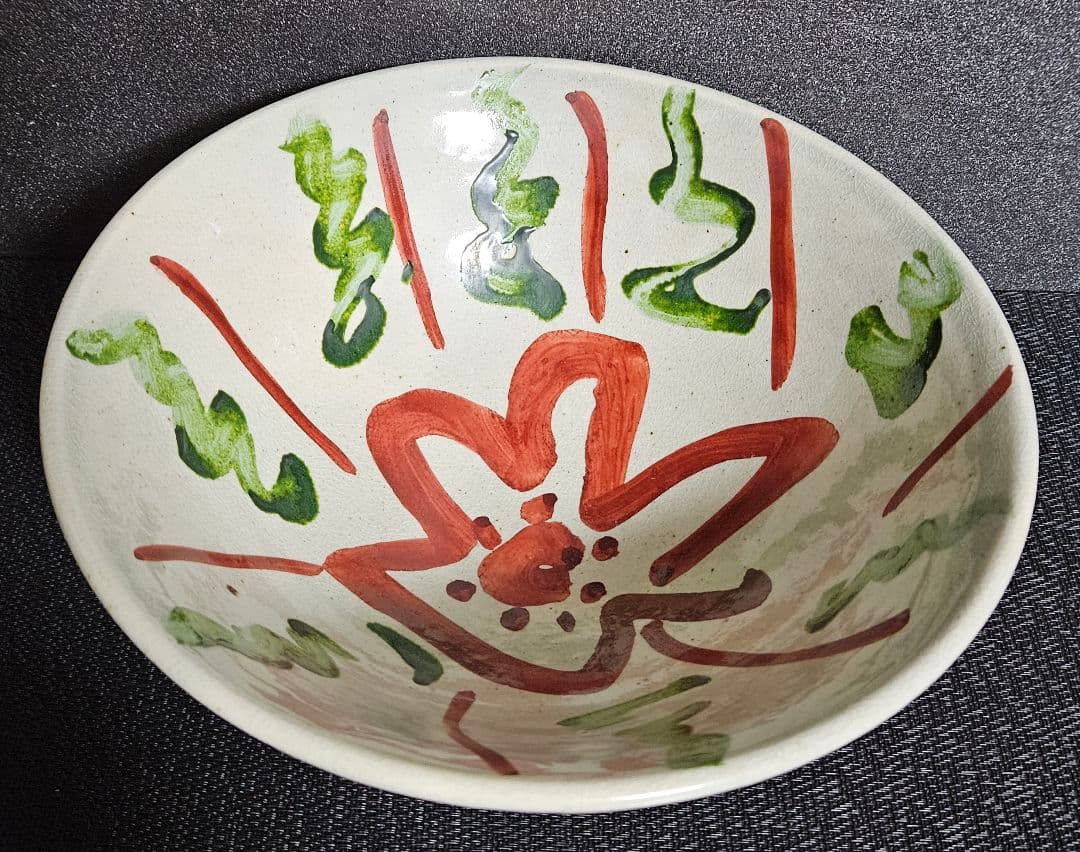 第207世　第208世東大寺別当　華厳宗管長　清水公照造　岩井窯　花絵　菓子鉢