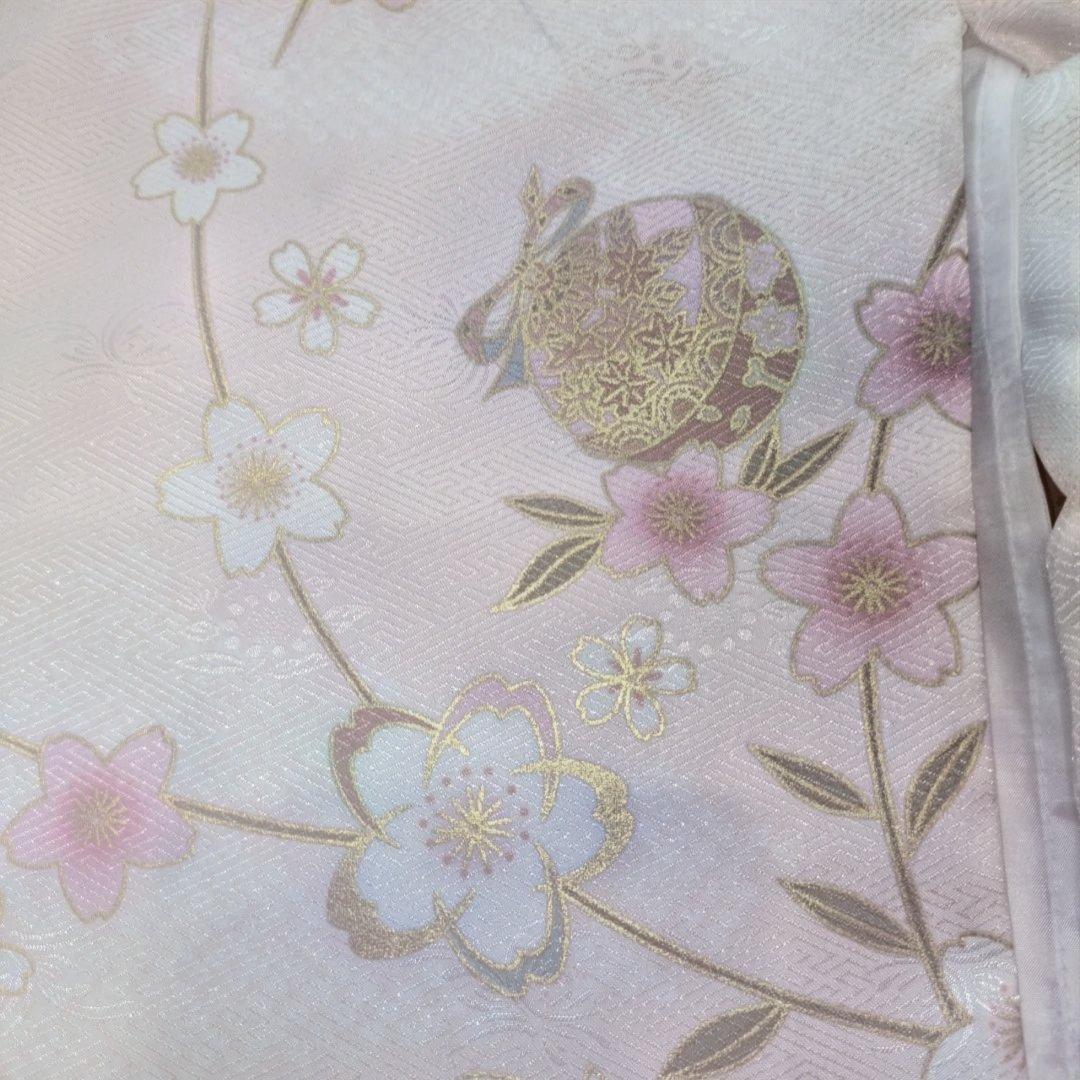 七五三 3歳 女の子 着物 被布 淡桃の恋詩 くすみカラー キョウエツ