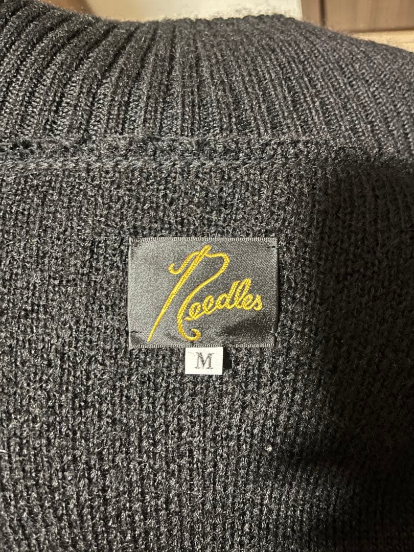 Needles ブラックモヘア ダブルzipカーディガン M