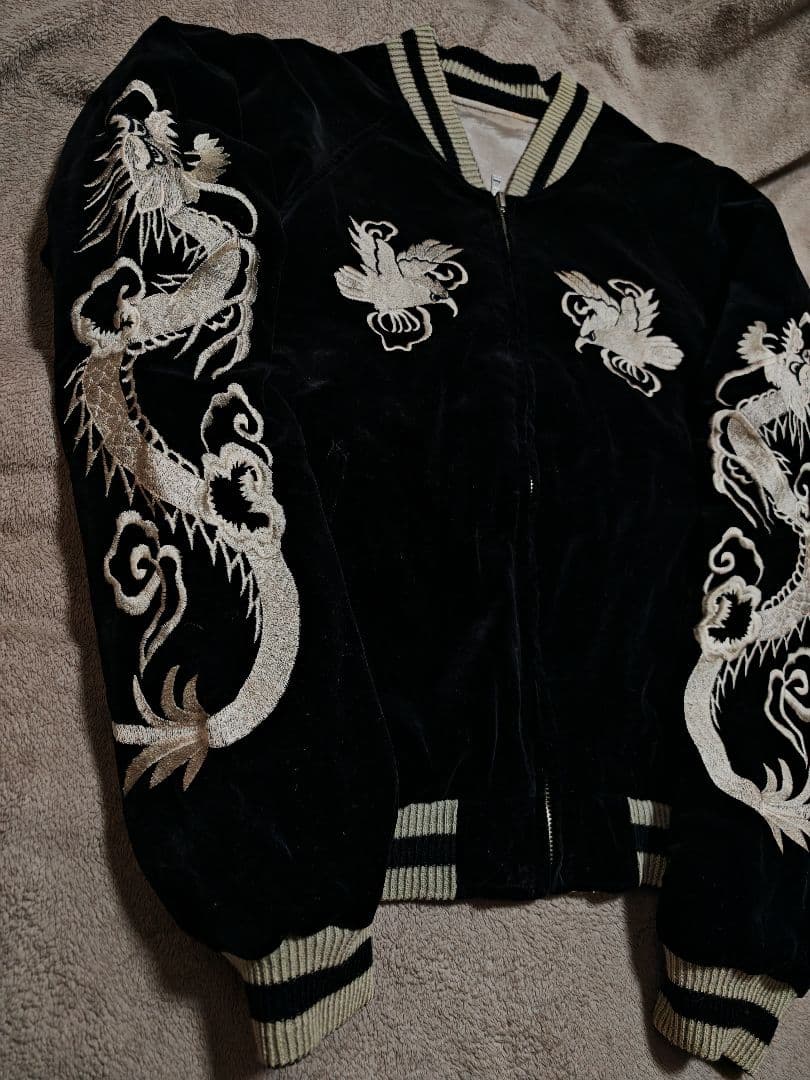 SEVEN ２面用 別珍 ワシ龍 日本限定 スカジャン レーヨン vintage