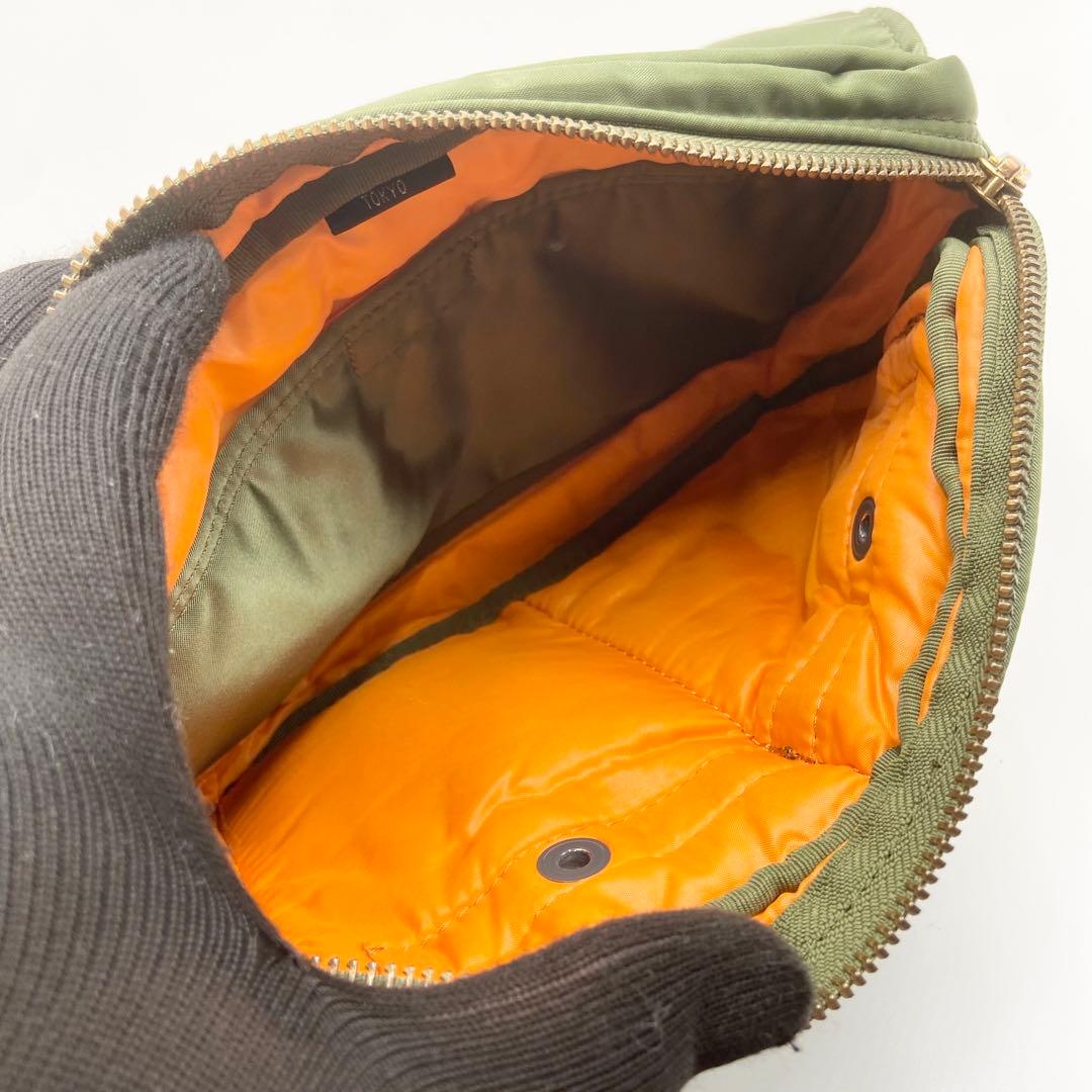 極美品　PORTER TANKER ポーター　タンカー　ウエストバッグ　グリーン