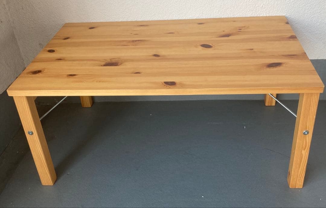無印良品 天然木(ゴムの木材) ローテーブル・折りたたみ式　廃盤品　超貴重
