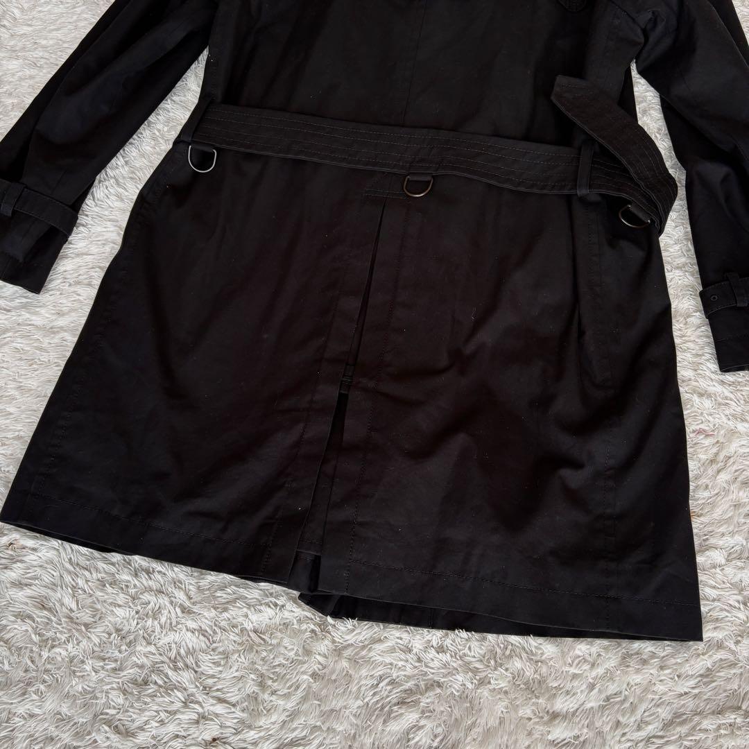 ✨極美品✨ XL バーバリーロンドン トレンチコート ノバチェック ロング丈 黒