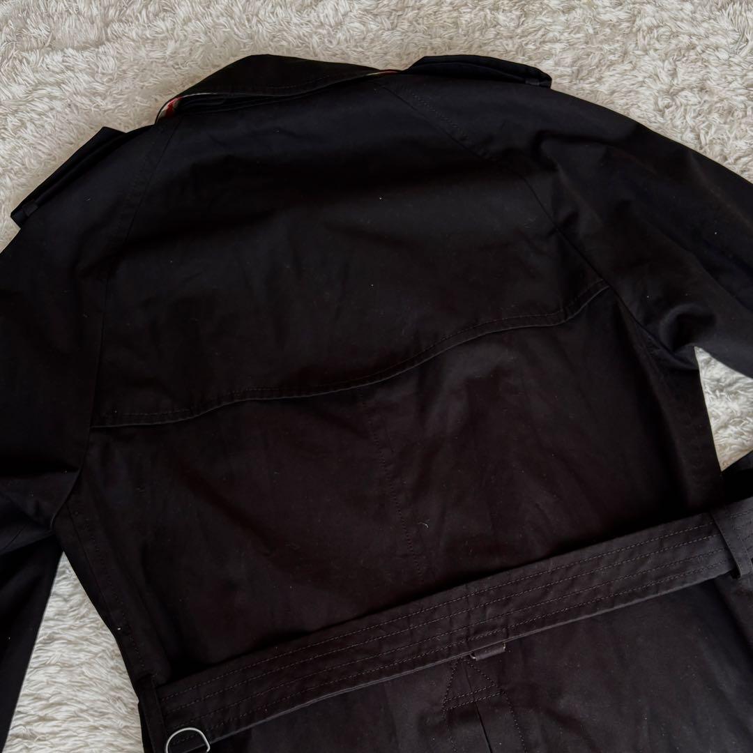✨極美品✨ XL バーバリーロンドン トレンチコート ノバチェック ロング丈 黒