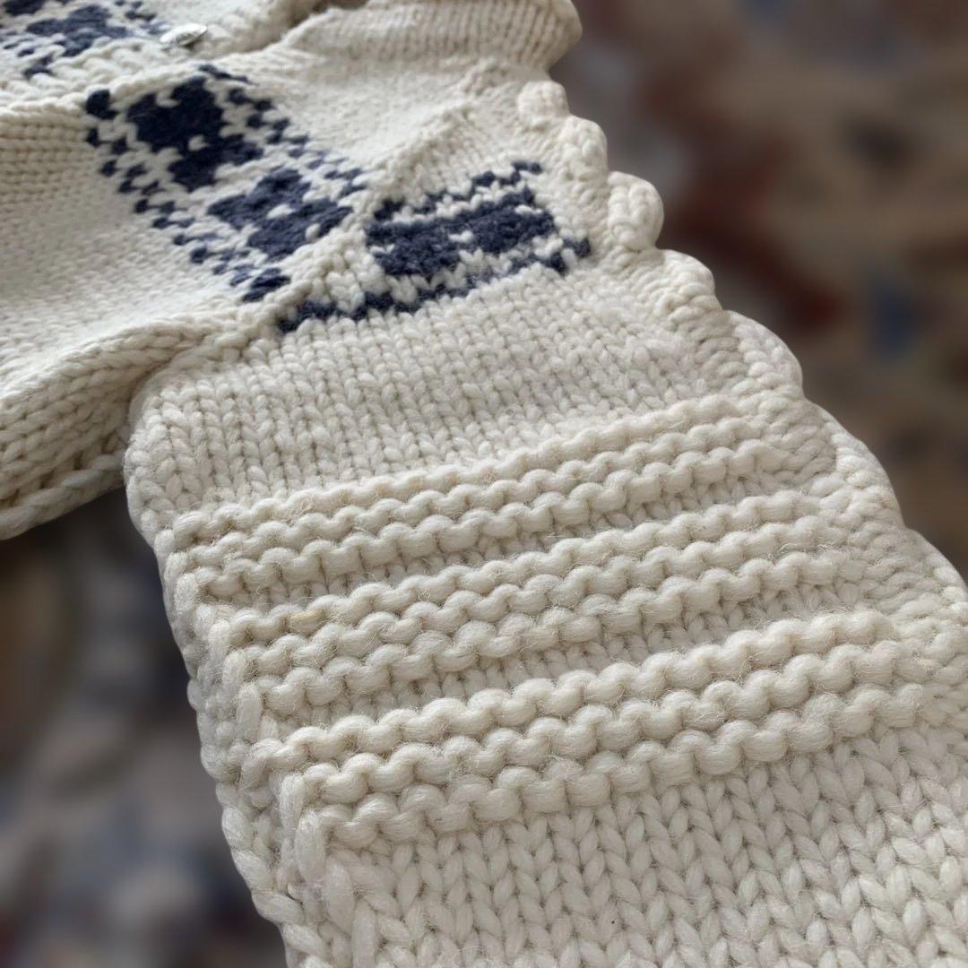 極美品　Kanata ピュアウール　カウチンセーター カナダ製