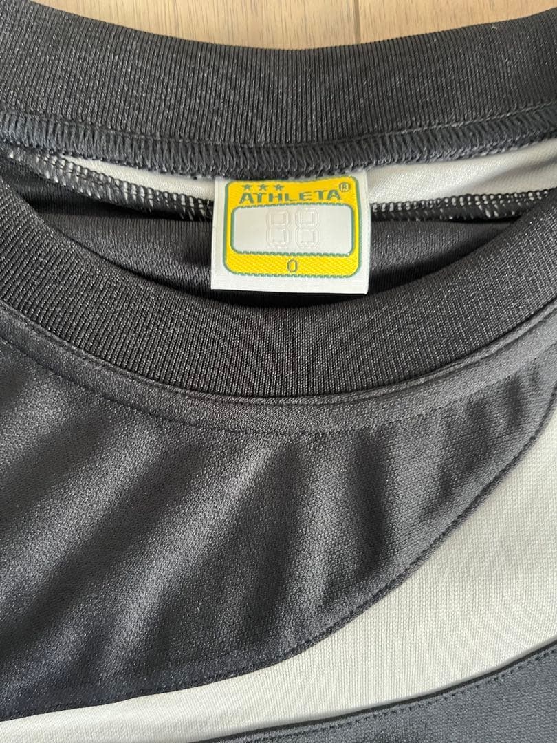 ATHLETA 長袖シャツ 黒 グレー サイズ0 アビスパ福岡練習着