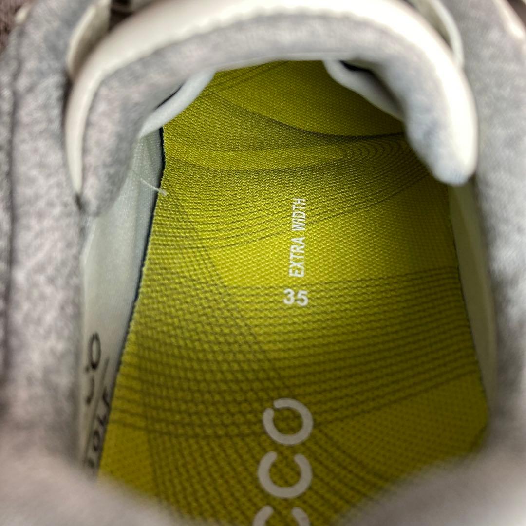 新品同様 エコー ゴルフシューズ ホワイト レザー BOAシステム ゴアテックス