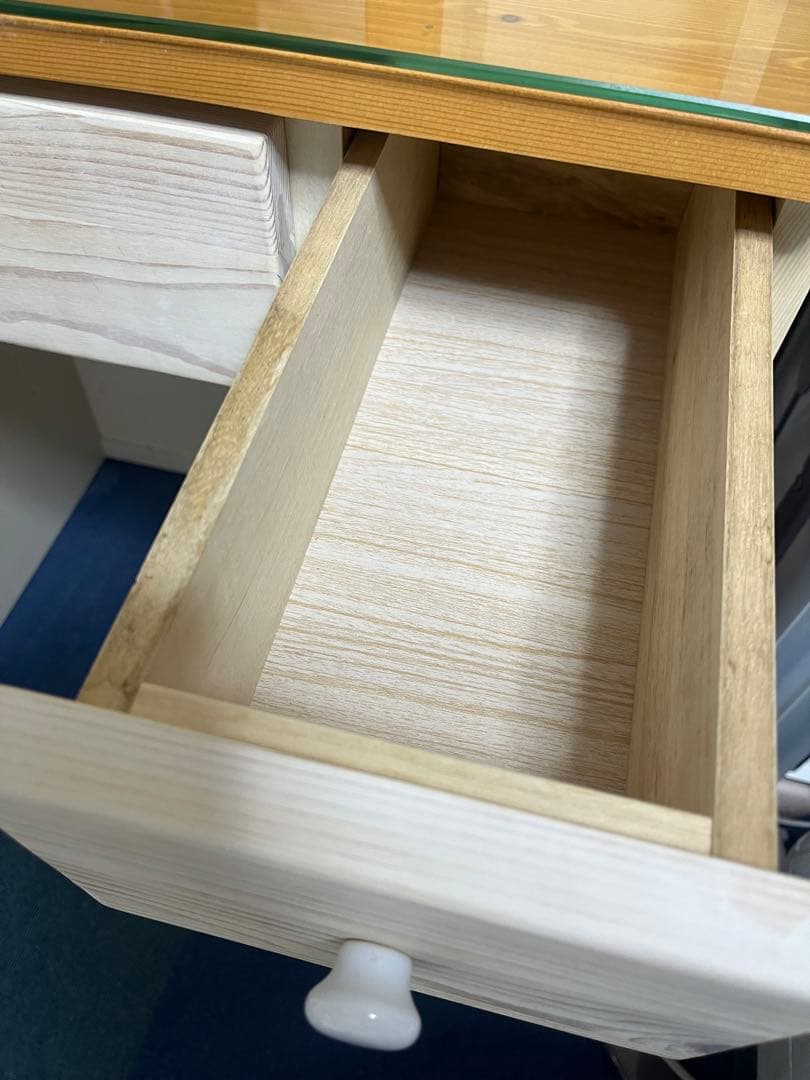 ドレッサー 三面鏡 無垢 天然木 鏡台 化粧台 ナチュラル