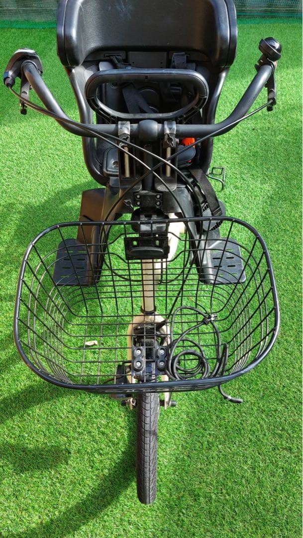 直接取引限定！　チャイルドシート付　自転車　美品　山口県　アイボリー