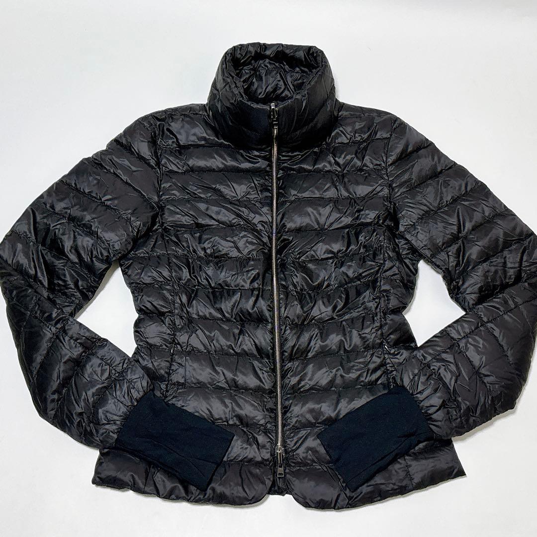美品 HERNO ラミナー ショートダウンジャケット ブラック 42 f725