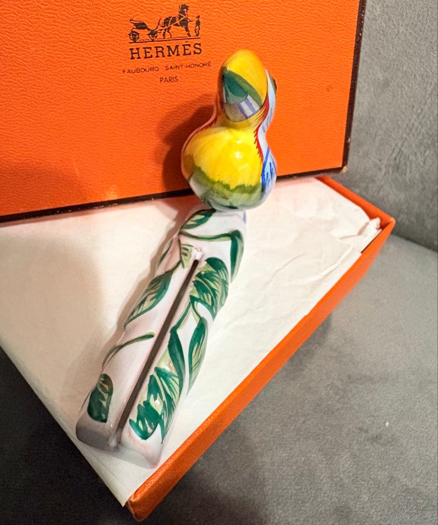 HERMES ムスティエ 鳥の置物 専用箱入り
