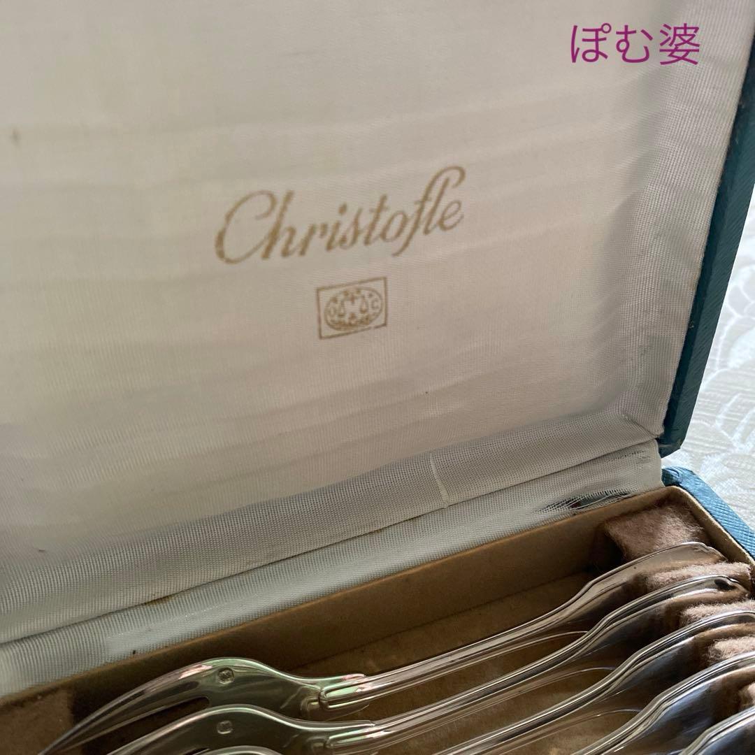 【フランス／クリストフル】純銀／ケーキフォーク 2本