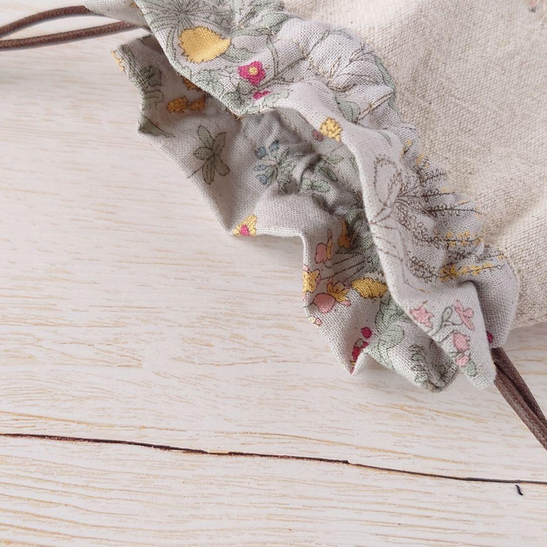 ちっちゃな巾着 サシェ M (詰替タイプ)【はりねずみ君とサボテン】