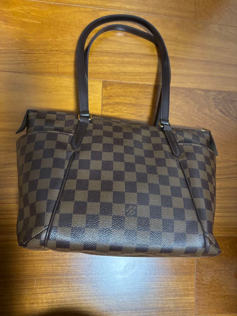 ルイ・ヴィトン ダミエパターン ブラウンレザートートバッグ