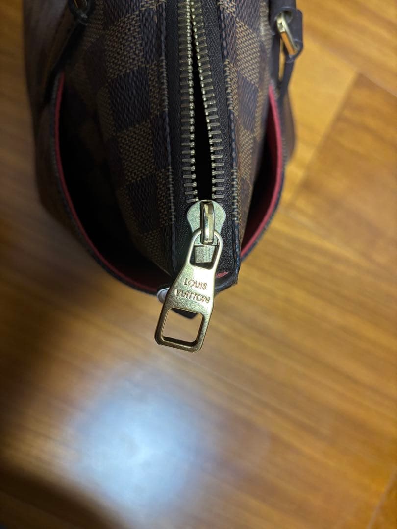 ルイ・ヴィトン ダミエパターン ブラウンレザートートバッグ