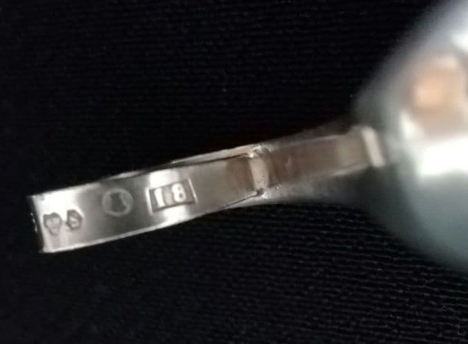 スウェーデン　GAB社　シルバー調味料入れ　トレー　スプーン　黒檀　アンティーク