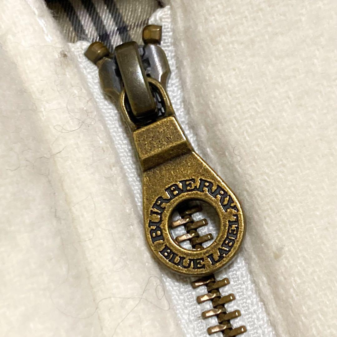 希少 バーバリーブルーレーベル ダッフルコート ノバチェック アイボリー 38