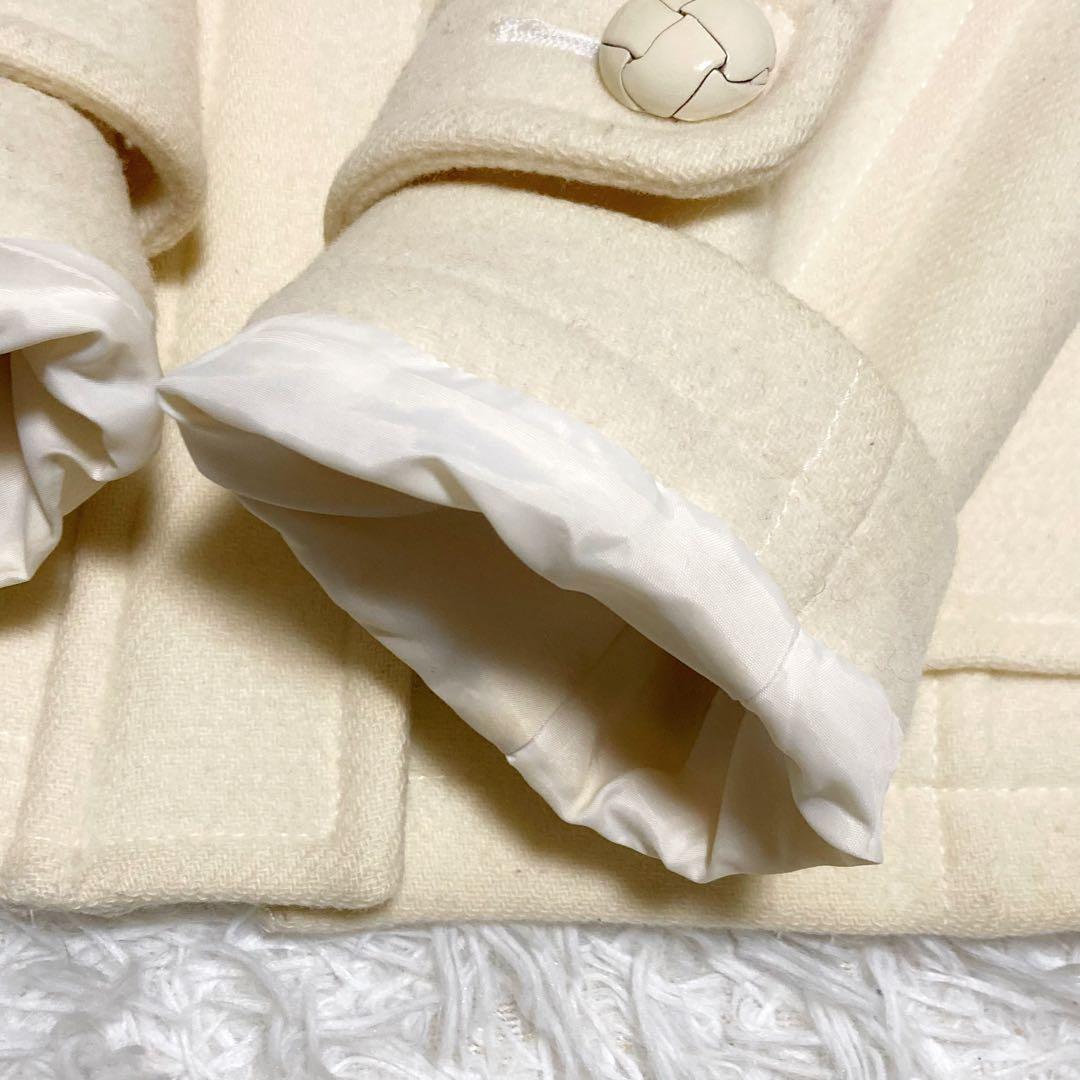 希少 バーバリーブルーレーベル ダッフルコート ノバチェック アイボリー 38