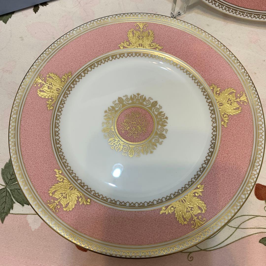 希少　未使用　ウェッジウッド コロンビア　パウダー　ピンク　17.5cmプレート